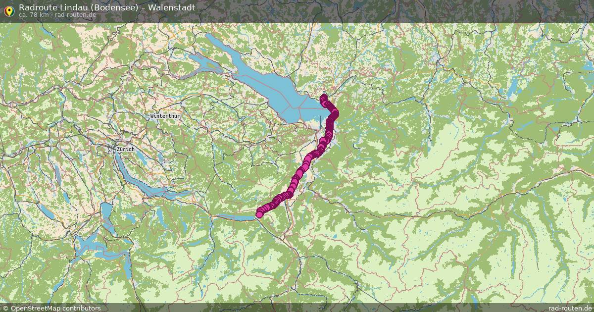 Fahrradroute Lindau (Bodensee) – Walenstadt