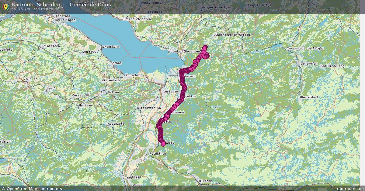 Fahrradroute Scheidegg – Gemeinde Klaus