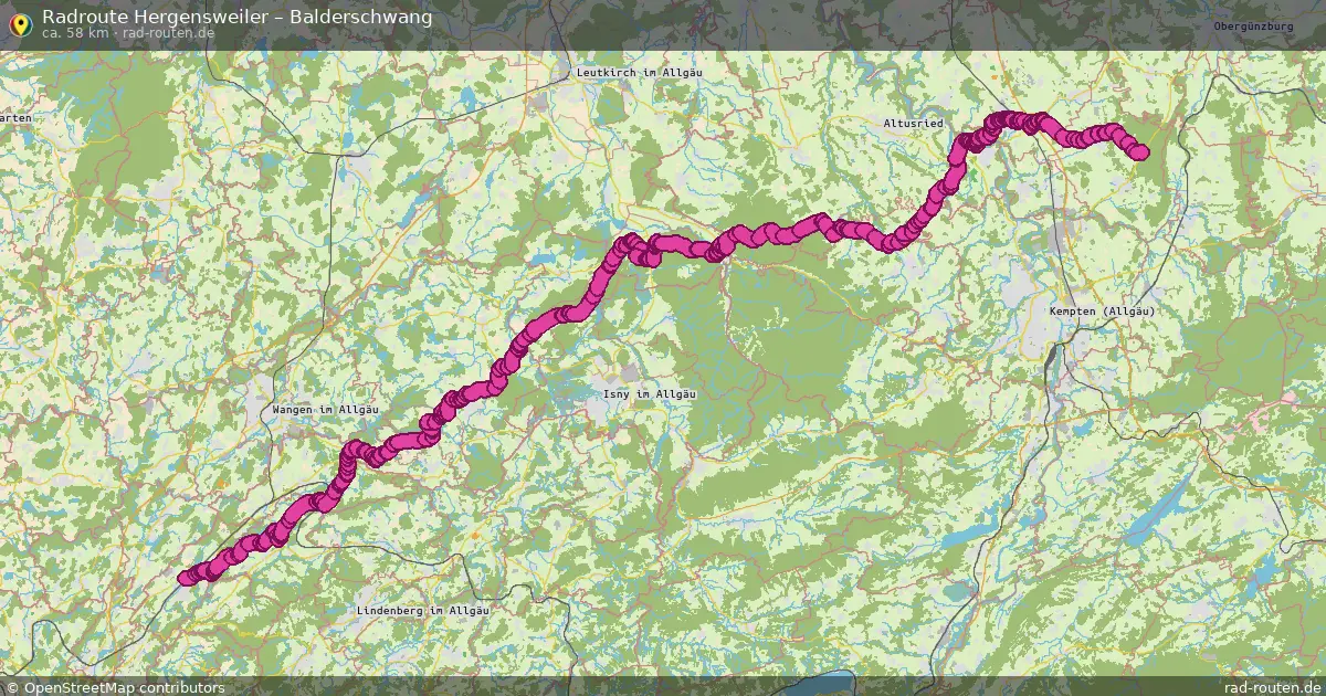 Fahrradroute Hergensweiler – Balderschwang