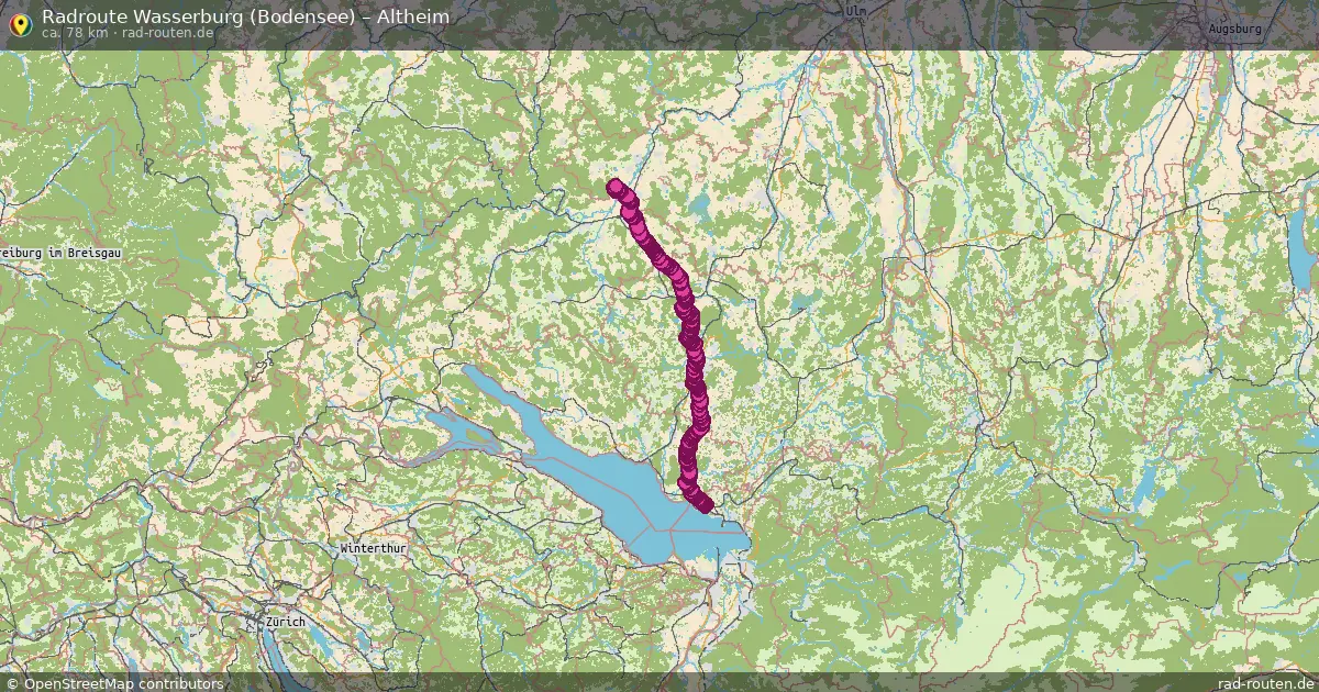 Fahrradroute Wasserburg (Bodensee) – Altheim