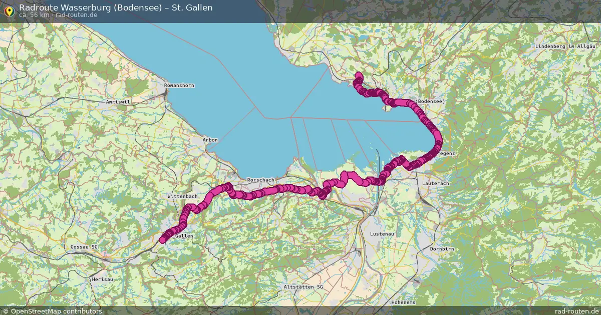 Radtour Wasserburg (Bodensee) – St. Gallen