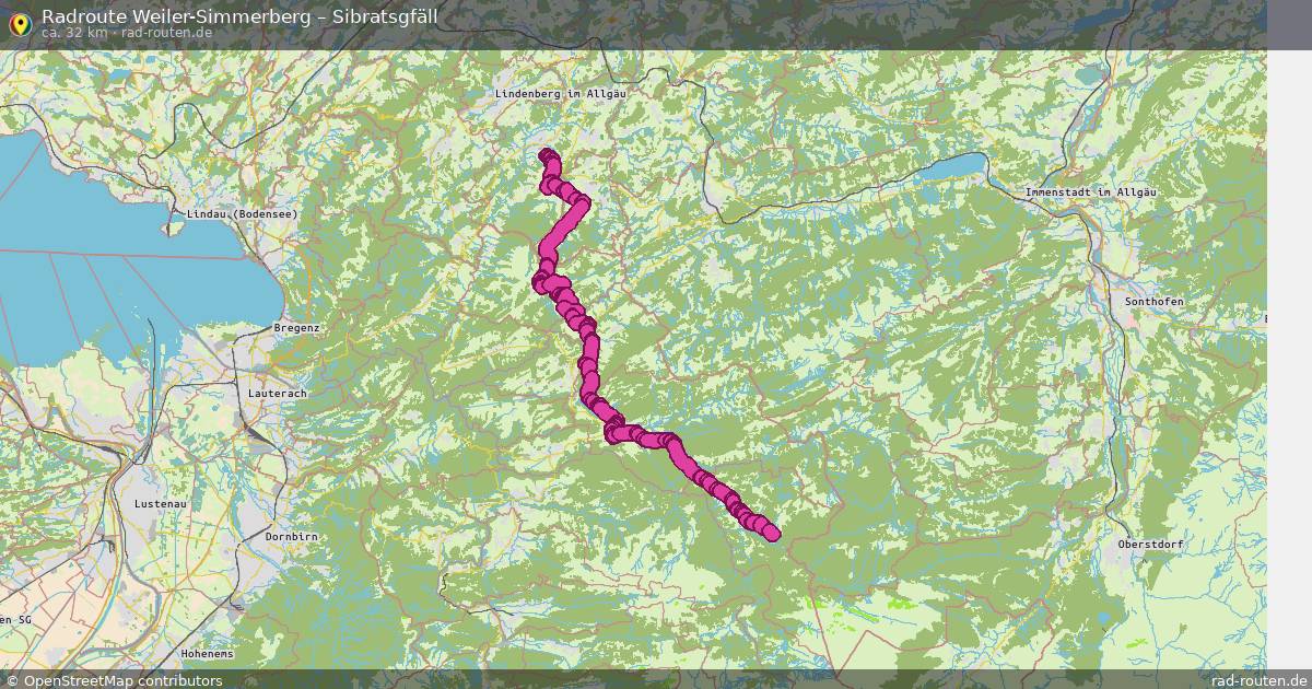 Fahrradroute Weiler-Simmerberg – Sibratsgfäll