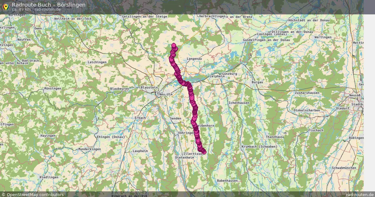 Fahrradroute Buch – Börslingen (49 km) – Rad-Routen.de