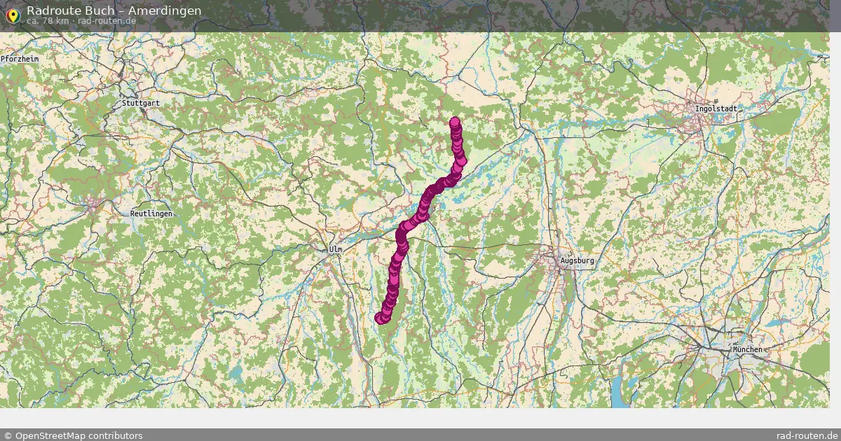 Fahrradroute Buch – Amerdingen (78 km) – Rad-Routen.de