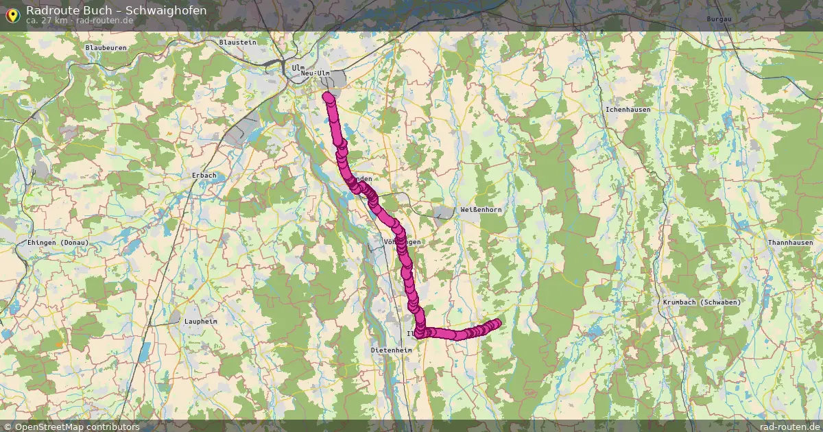 Fahrradroute Buch – Schwaighofen (27 km) – Rad-Routen.de