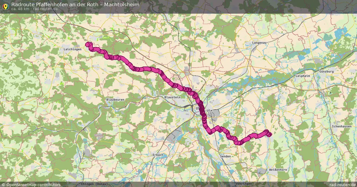 Fahrradroute Pfaffenhofen An Der Roth – Machtolsheim