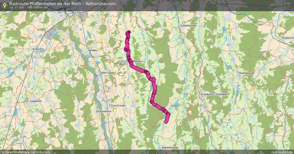 Fahrradroute Pfaffenhofen An Der Roth – Kettershausen