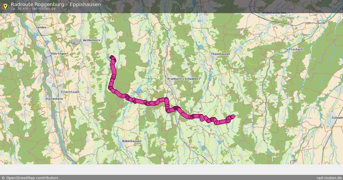 Fahrradroute Roggenburg – Eppishausen (36 km) – Rad-Routen.de