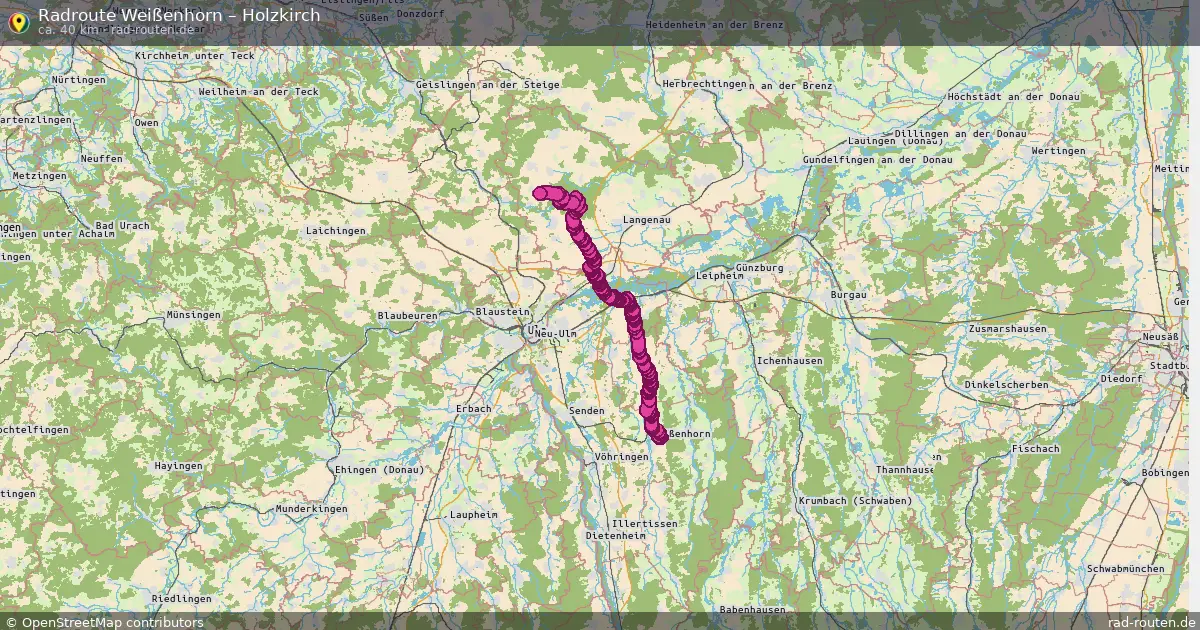 Fahrradroute Weißenhorn – Holzkirch (40 km) – Rad-Routen.de