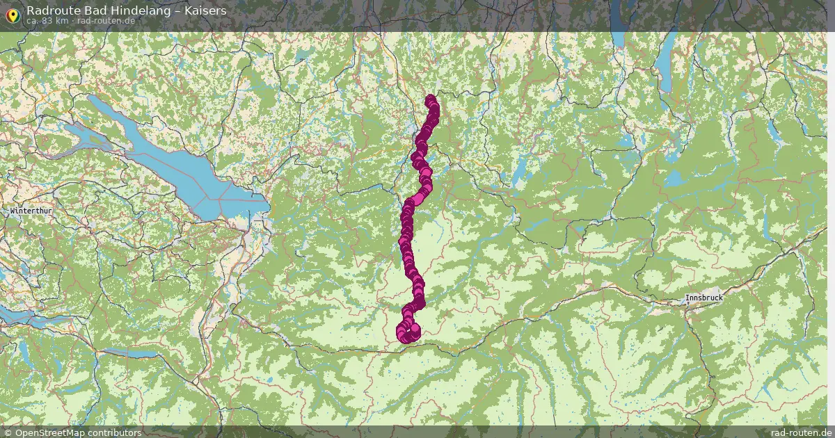 Fahrradroute Bad Hindelang – Kaisers