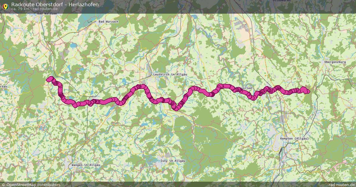 Fahrradroute Burgberg I.allgäu – Gebrazhofen