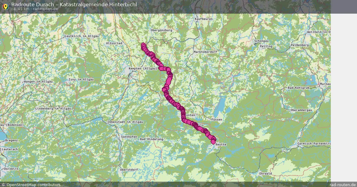 Radtour Ofterschwang – Katastralgemeinde Hinterbichl