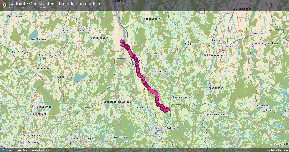 Fahrradroute Oberstaufen – Kirchdorf An Der Iller (46 km) – Rad-Routen.de