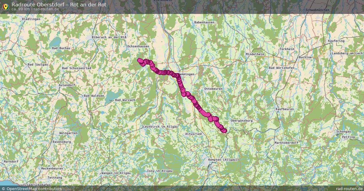 Fahrradroute Oberstdorf – Rot An Der Rot