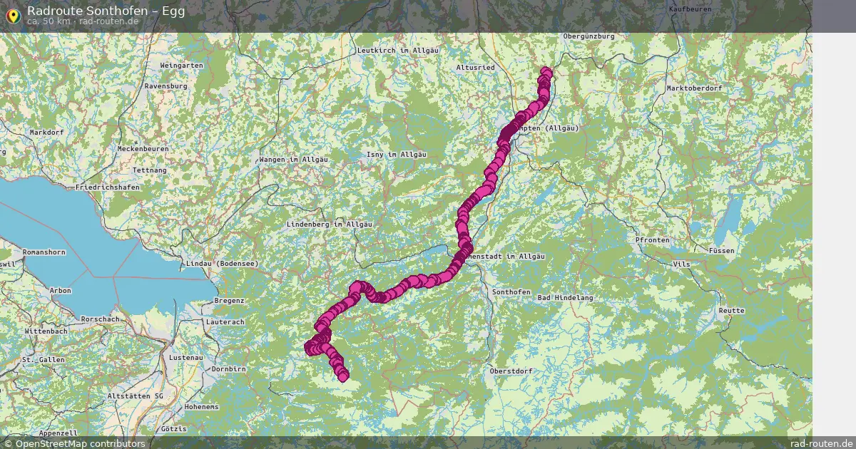 Fahrradroute Sonthofen – Egg (50 km) – Rad-Routen.de