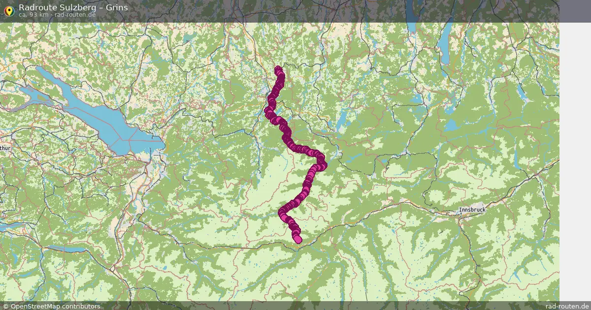 Fahrradroute Sulzberg – Grins (93 km) – Rad-Routen.de