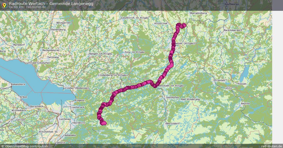 Fahrradroute von Rettenberg nach Gemeinde Mittelberg
