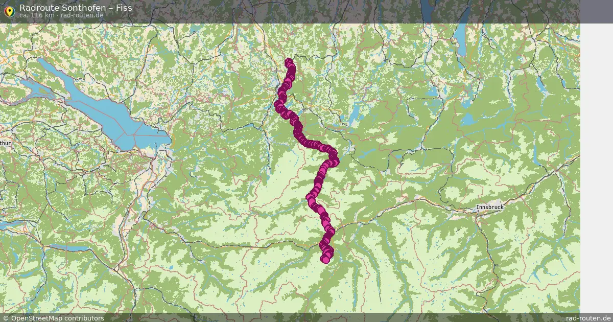 Fahrradroute von Sonthofen nach Fiss