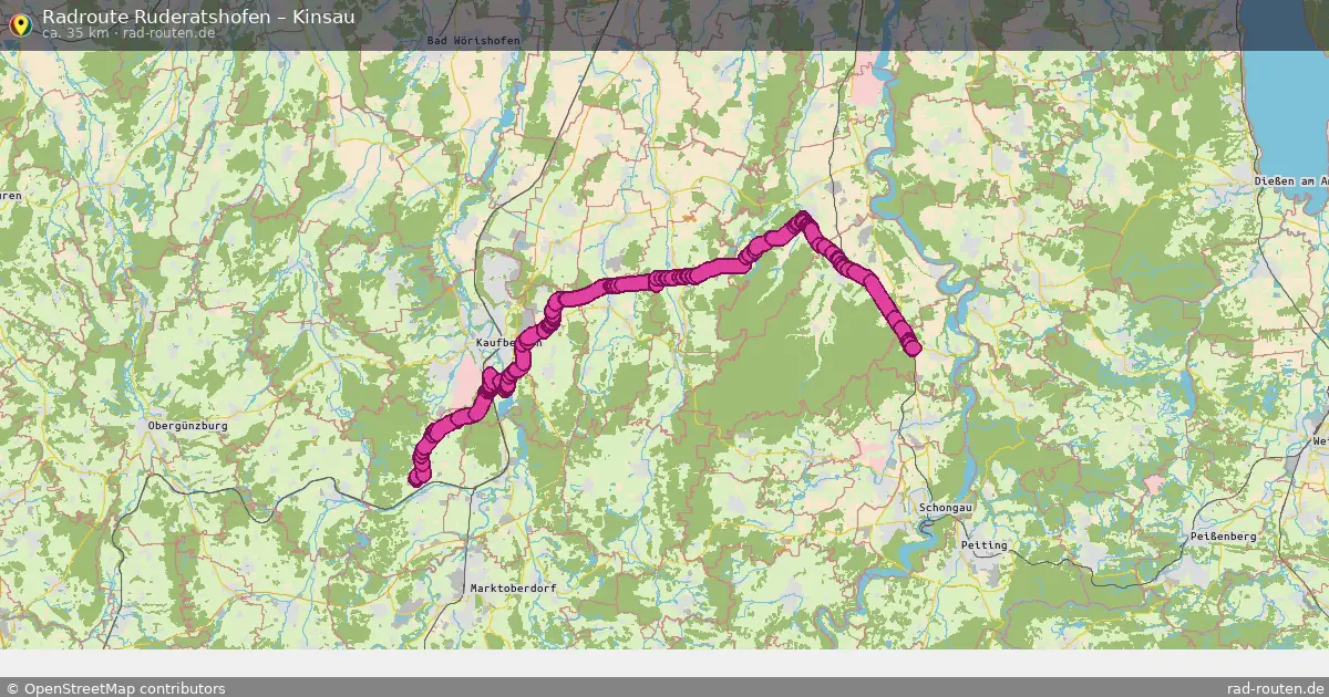 Fahrradroute Ruderatshofen – Kinsau