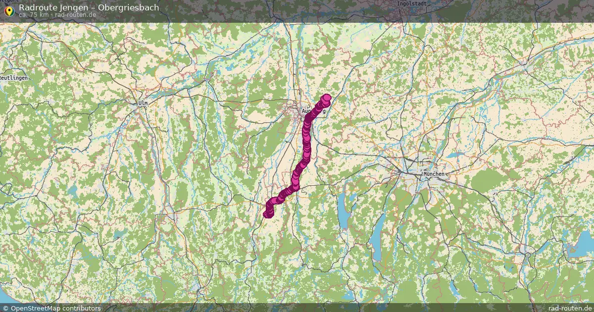 Fahrradroute Jengen – Obergriesbach