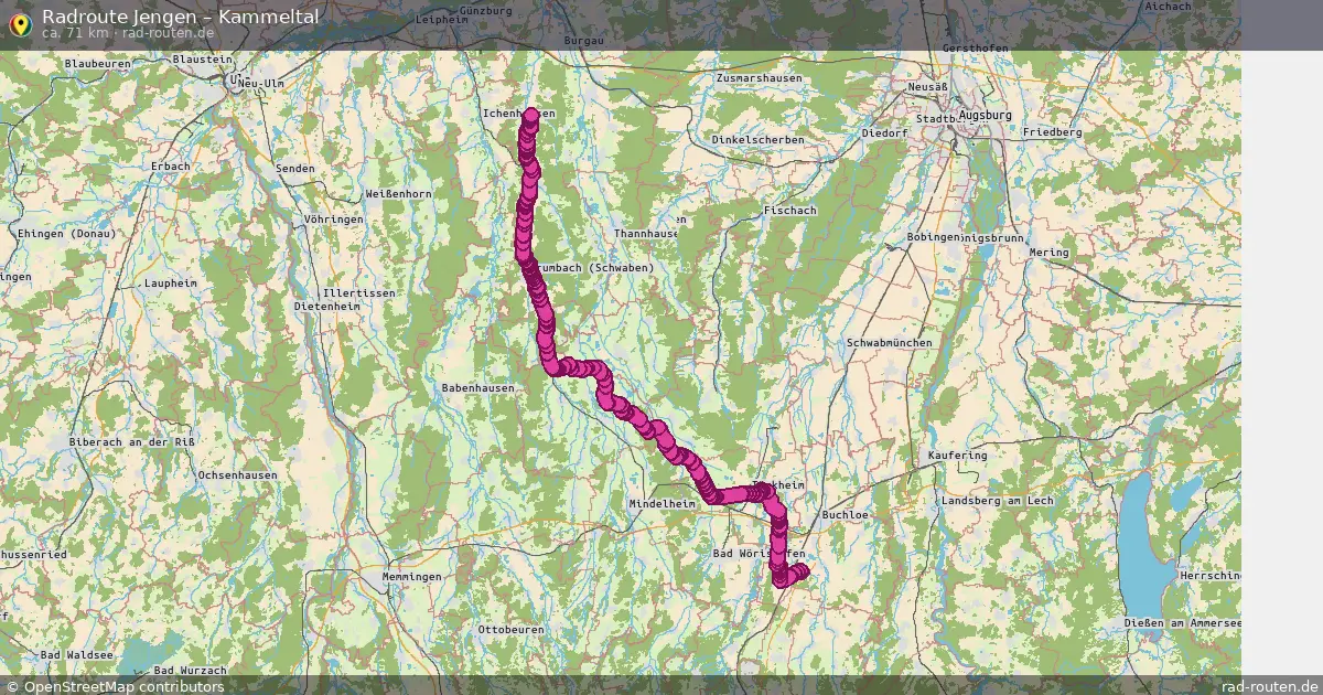 Fahrradroute Jengen – Kammeltal