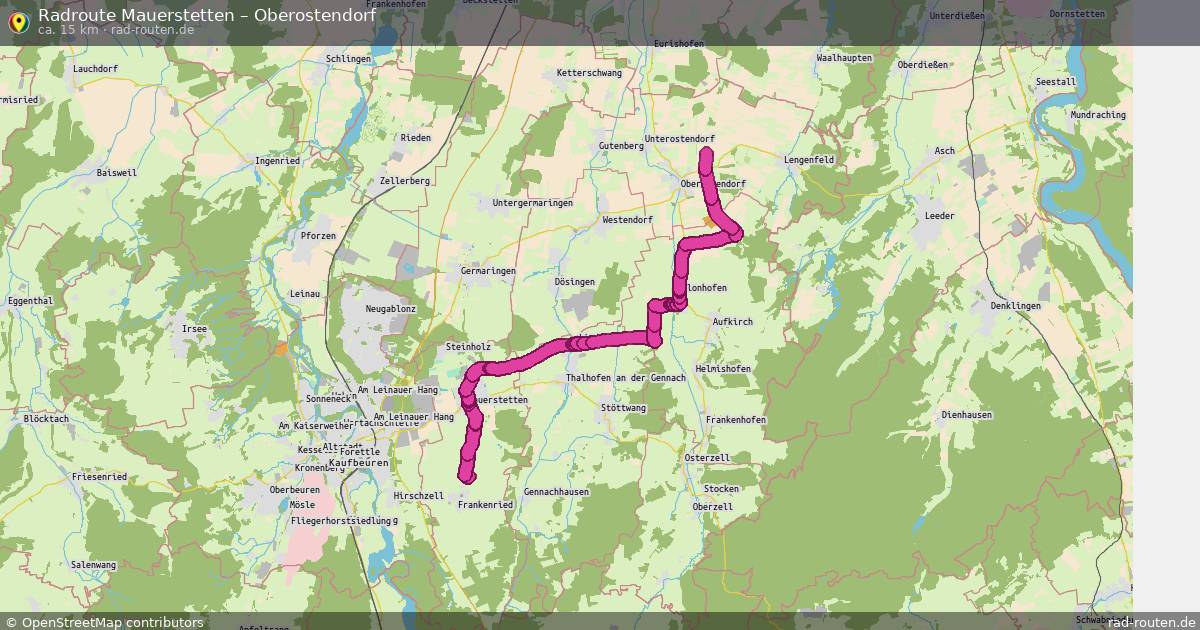 Fahrradroute Mauerstetten – Oberostendorf