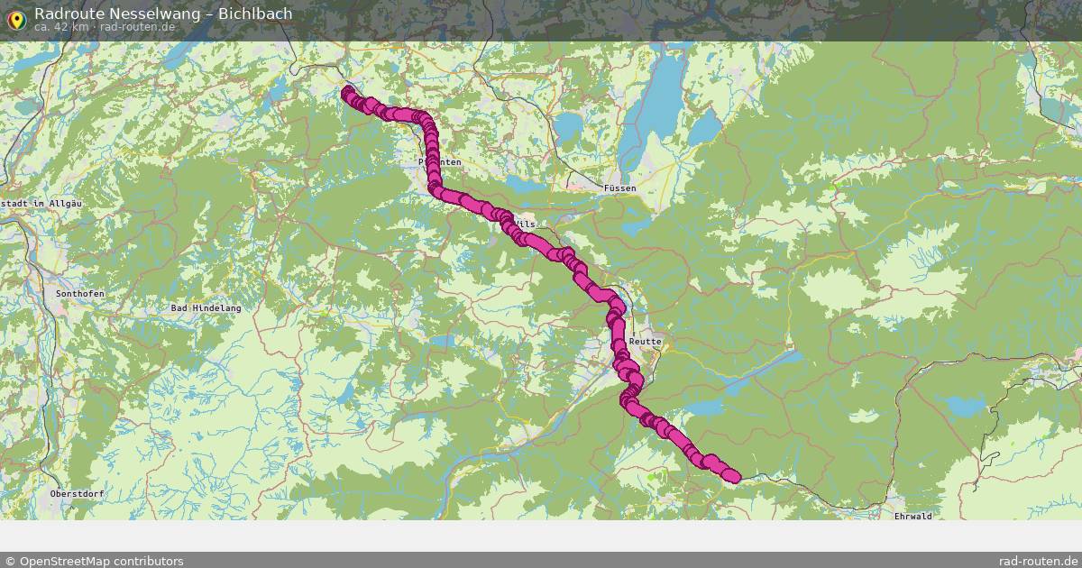 Fahrradroute Nesselwang – Bichlbach