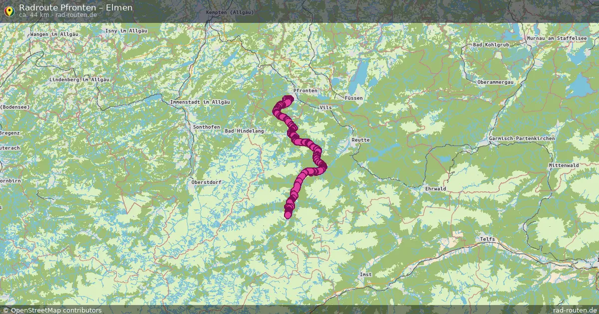 Fahrradroute Pfronten – Elmen (44 km) – Rad-Routen.de