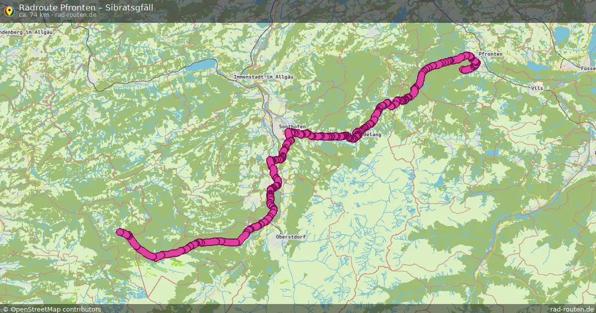 Fahrradroute Pfronten – Sibratsgfäll