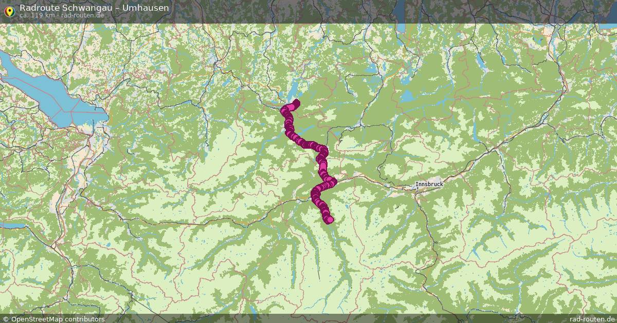 Fahrradroute Schwangau – Umhausen