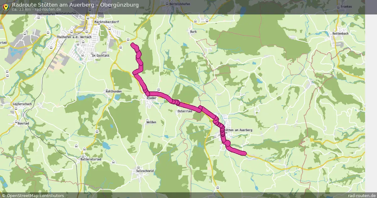 Fahrradroute Stötten Am Auerberg – Obergünzburg