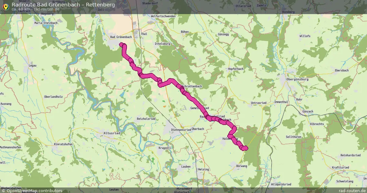 Fahrradroute Bad Grönenbach – Obermaiselstein (71 km) – Rad-Routen.de