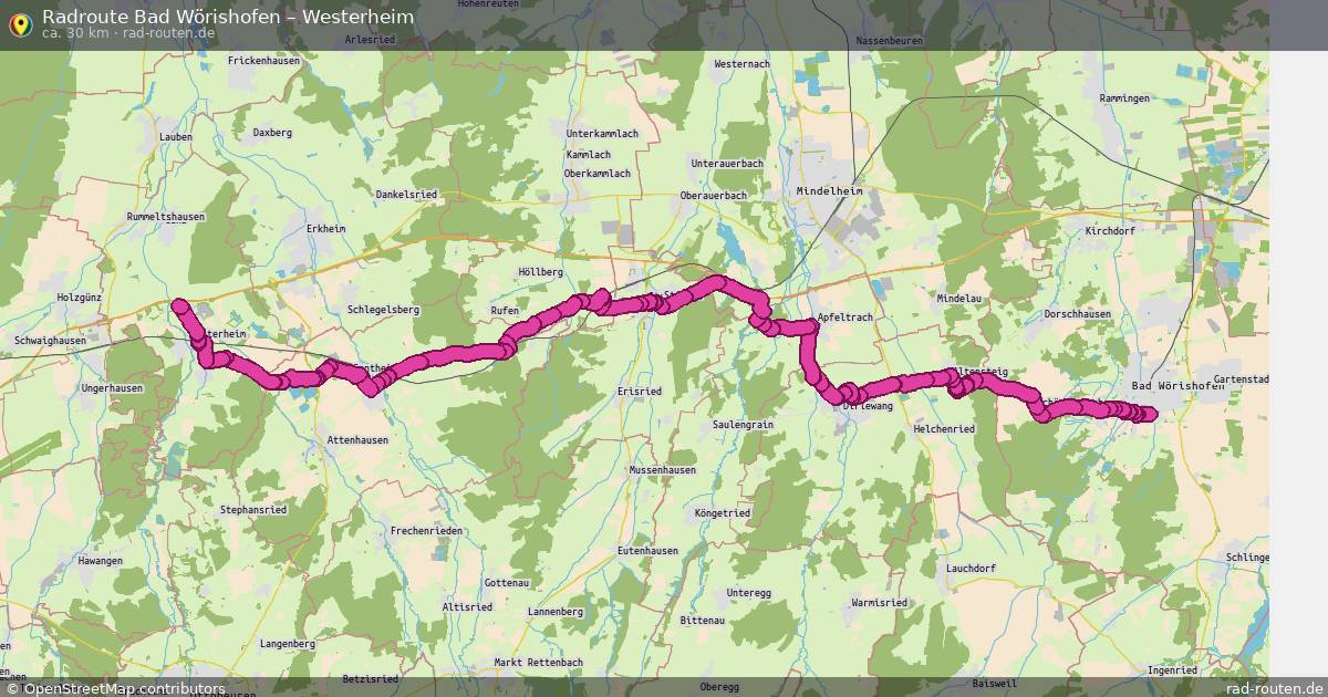 Fahrradroute Bad Wörishofen – Westerheim (30 km) – Rad-Routen.de