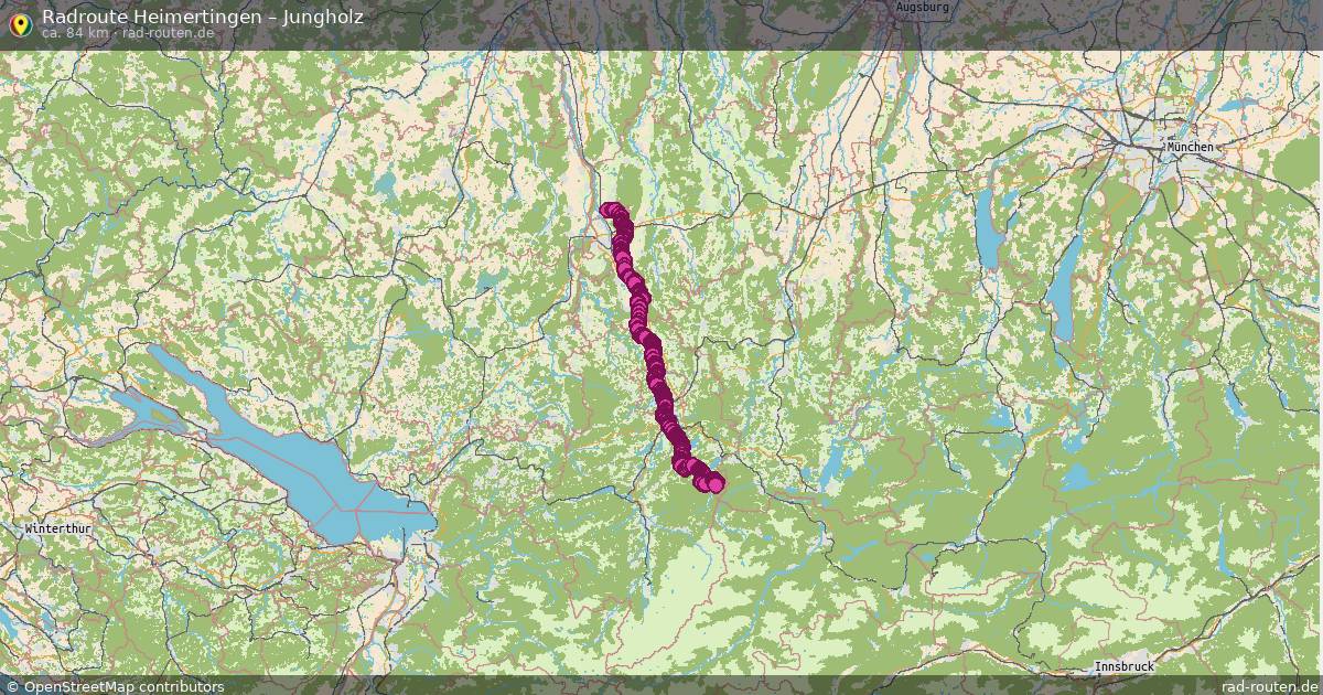 Fahrradroute Heimertingen – Jungholz