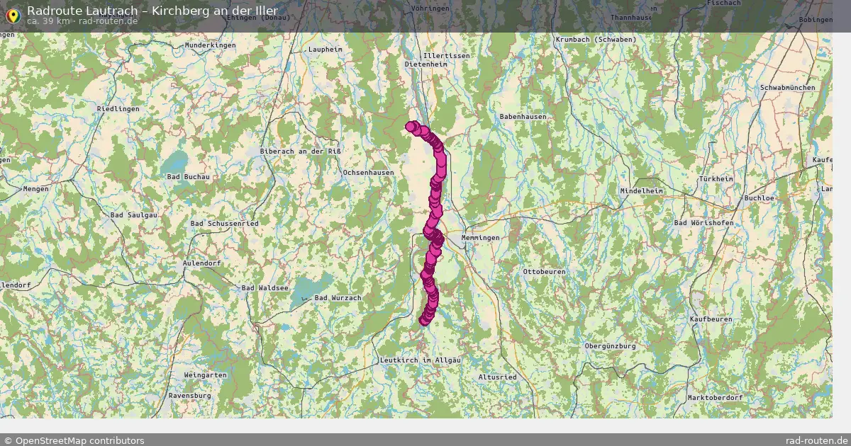 Fahrradroute Lautrach – Kirchberg An Der Iller (39 km) – Rad-Routen.de