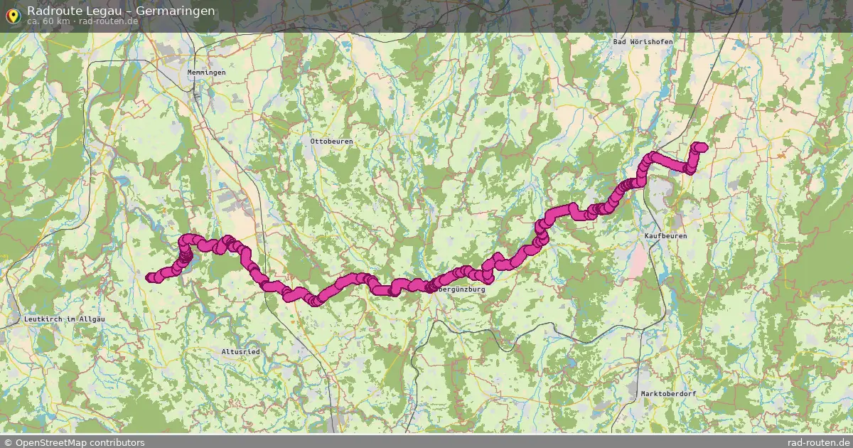 Fahrradroute Legau – Germaringen (60 km) – Rad-Routen.de