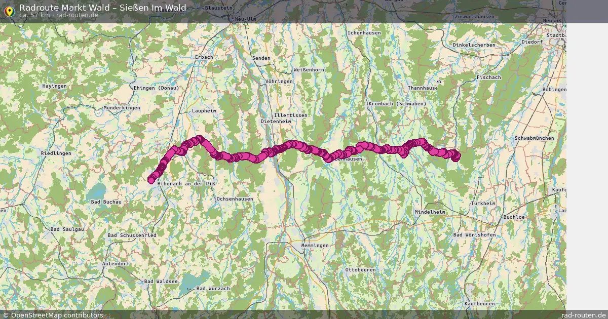 Fahrradroute Markt Wald – Sießen Im Wald (57 km) – Rad-Routen.de