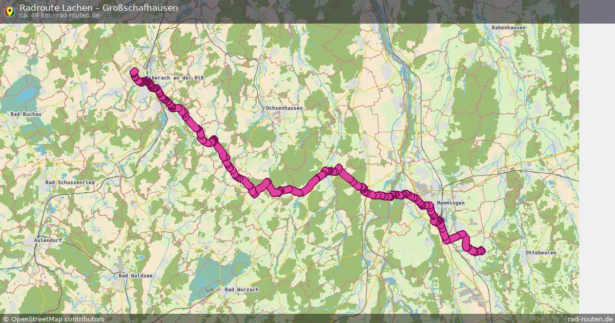 Fahrradroute Lachen – Großschafhausen (49 km) – Rad-Routen.de