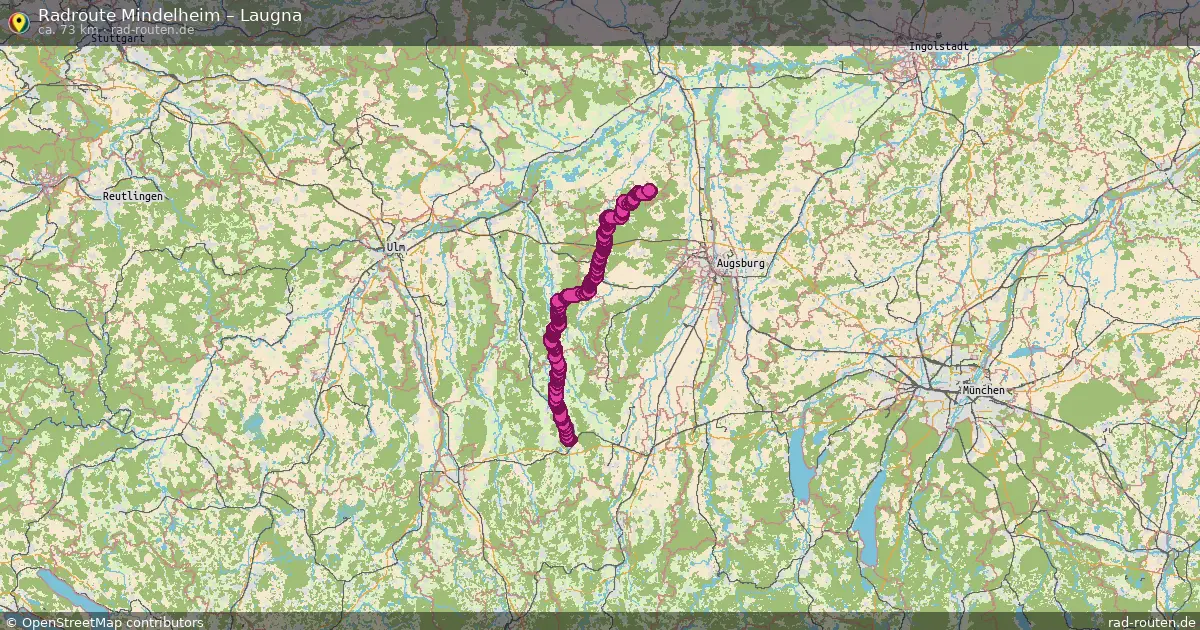 Fahrradroute Mindelheim – Laugna (73 km) – Rad-Routen.de
