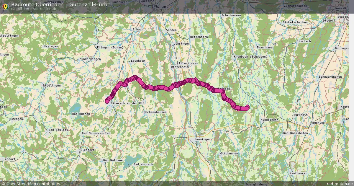 Radtour Oberrieden – Gutenzell-Hürbel