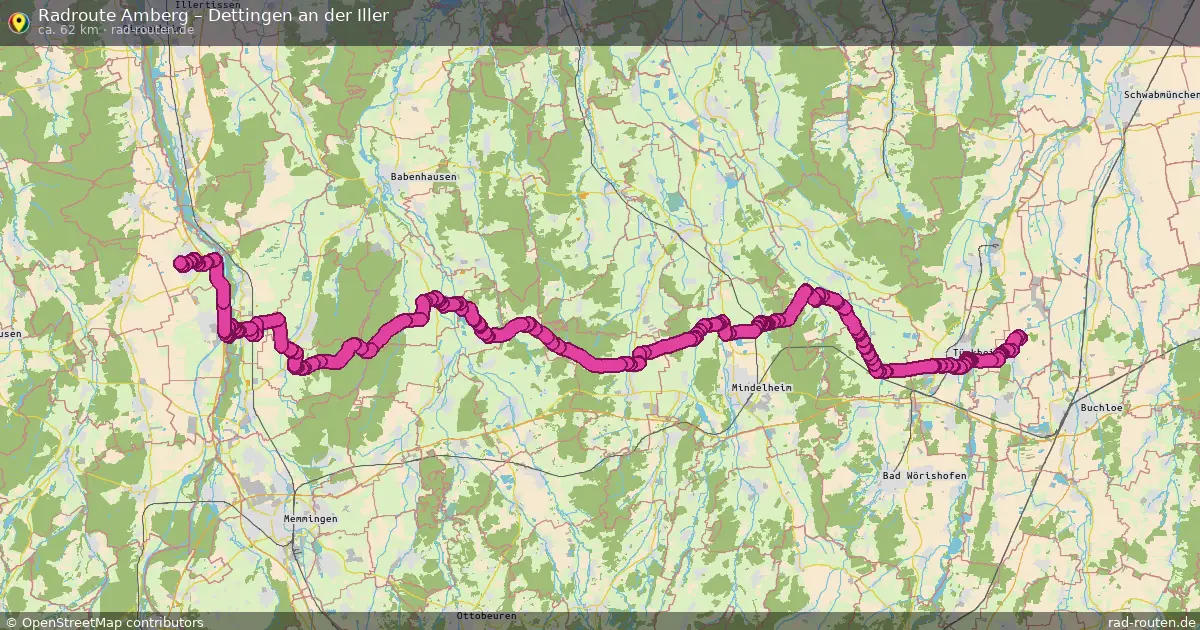 Fahrradroute Amberg – Dettingen An Der Iller (62 km) – Rad-Routen.de