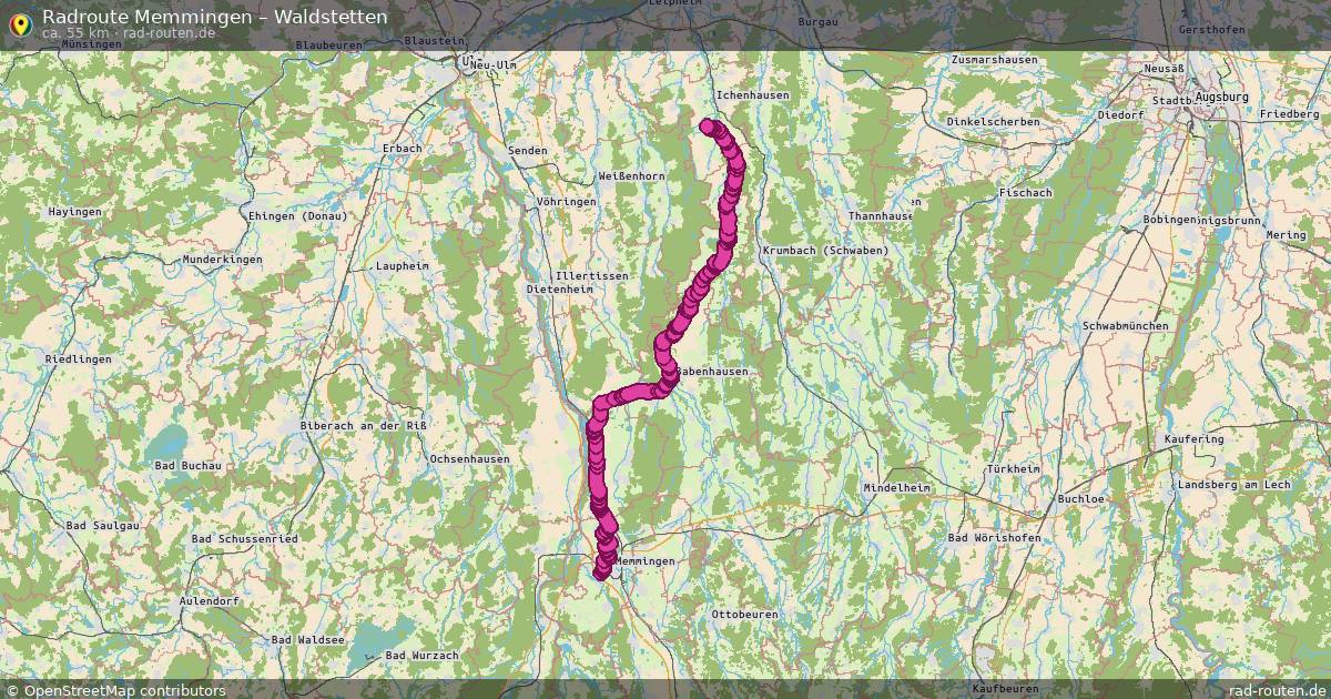Fahrradroute Memmingen – Waldstetten