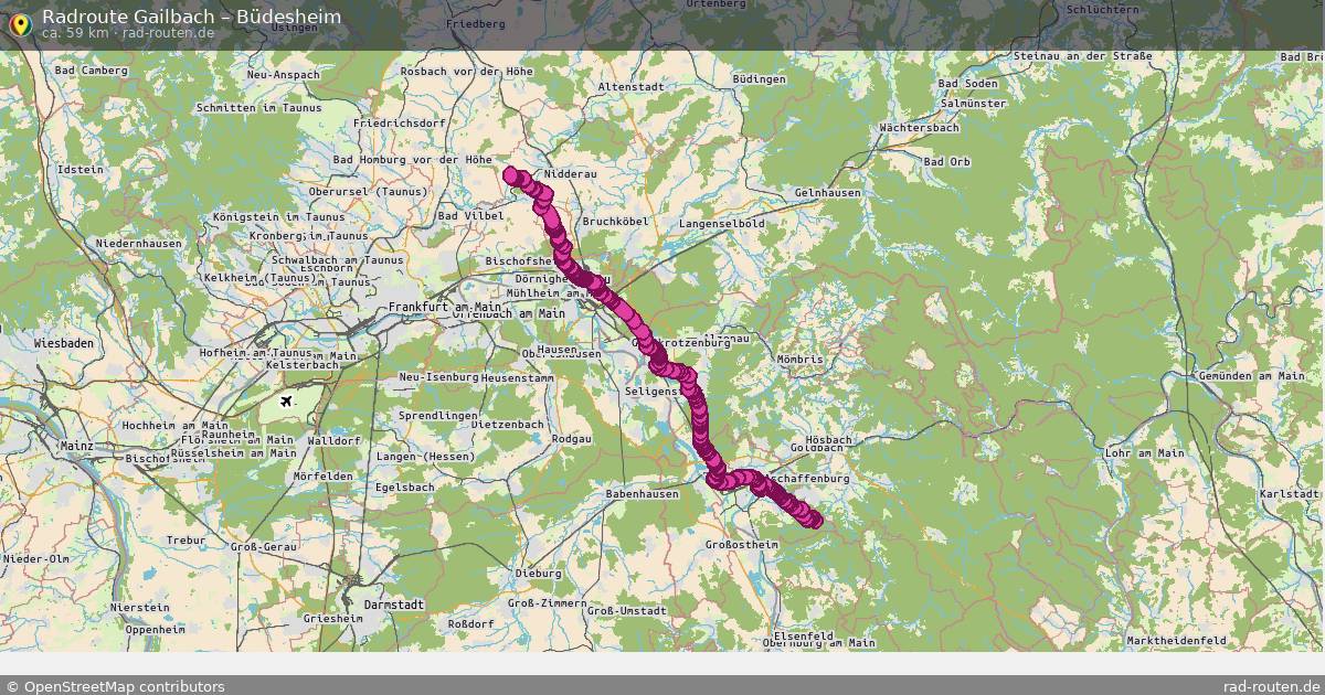 Fahrradroute Gailbach – Büdesheim