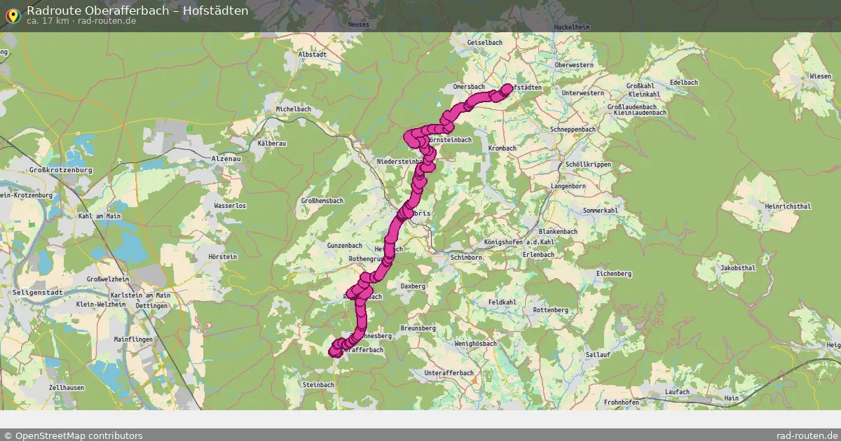 Radtour Oberafferbach – Hofstädten