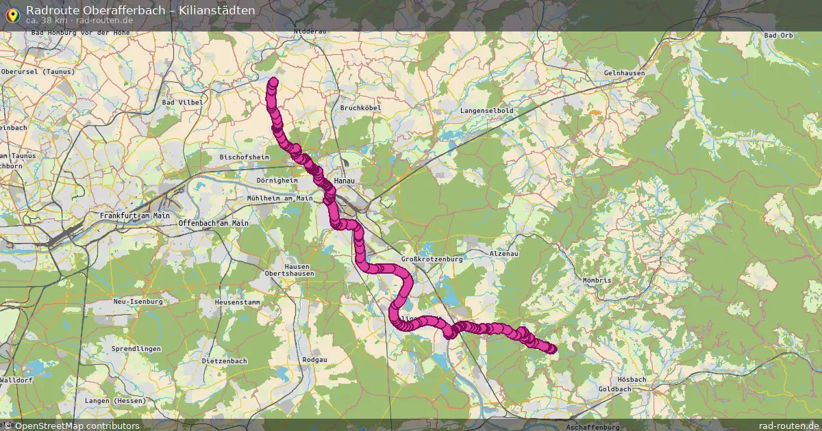 Radtour Oberafferbach – Kilianstädten