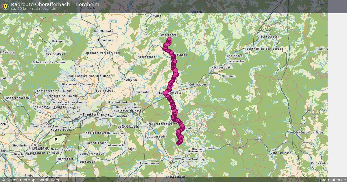Radtour Oberafferbach – Bergheim