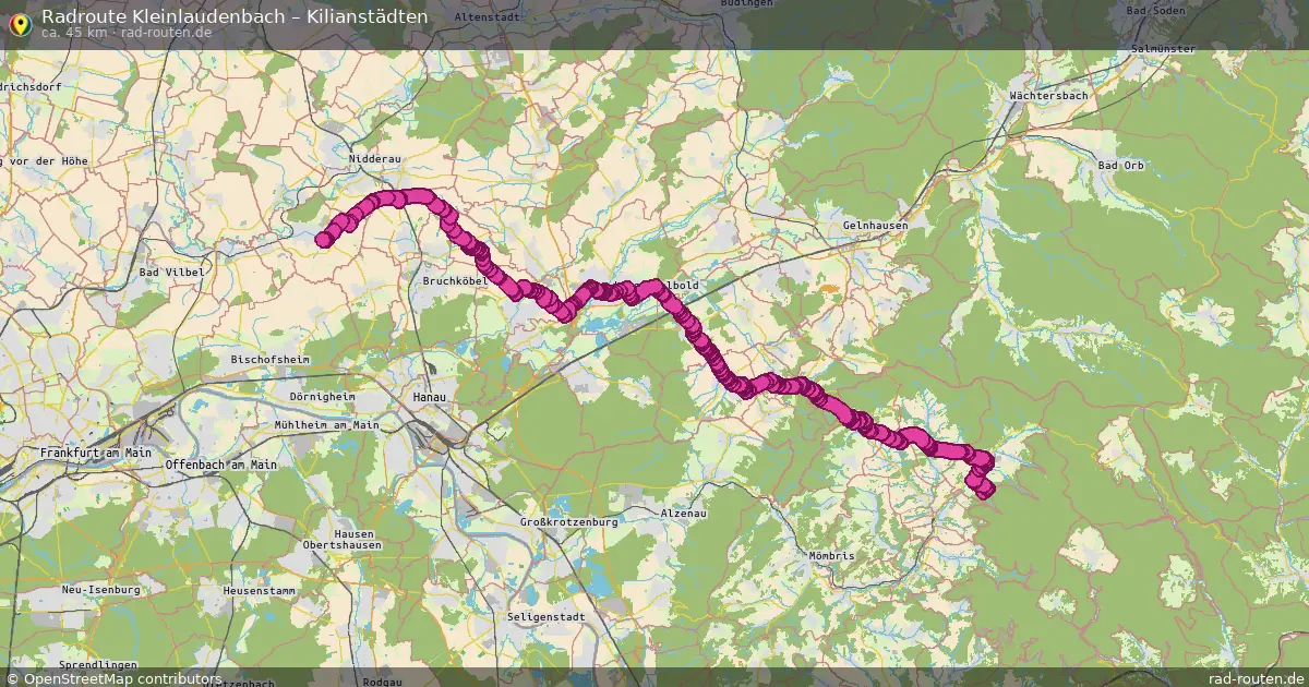 Radtour Kleinlaudenbach – Kilianstädten