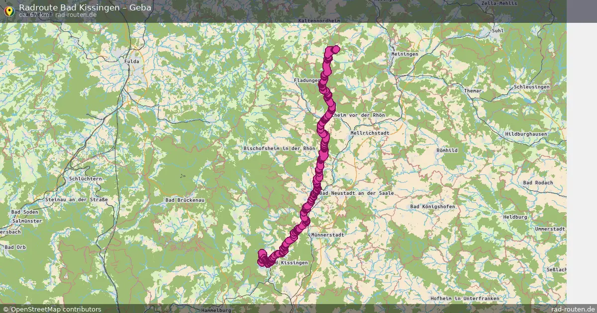 Fahrradroute Bad Kissingen – Geba