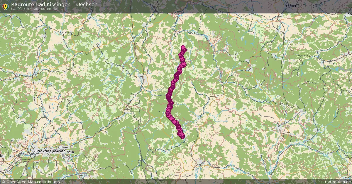 Fahrradroute Bad Kissingen – Oechsen