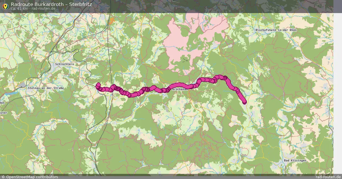 Fahrradroute Burkardroth – Sterbfritz (41 km) – Rad-Routen.de